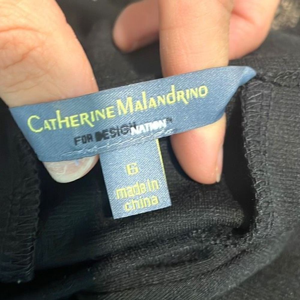 Catherine Malandrino for Design Nation lace long sleeve black fit flare dress 6 - Picture 6 of 8